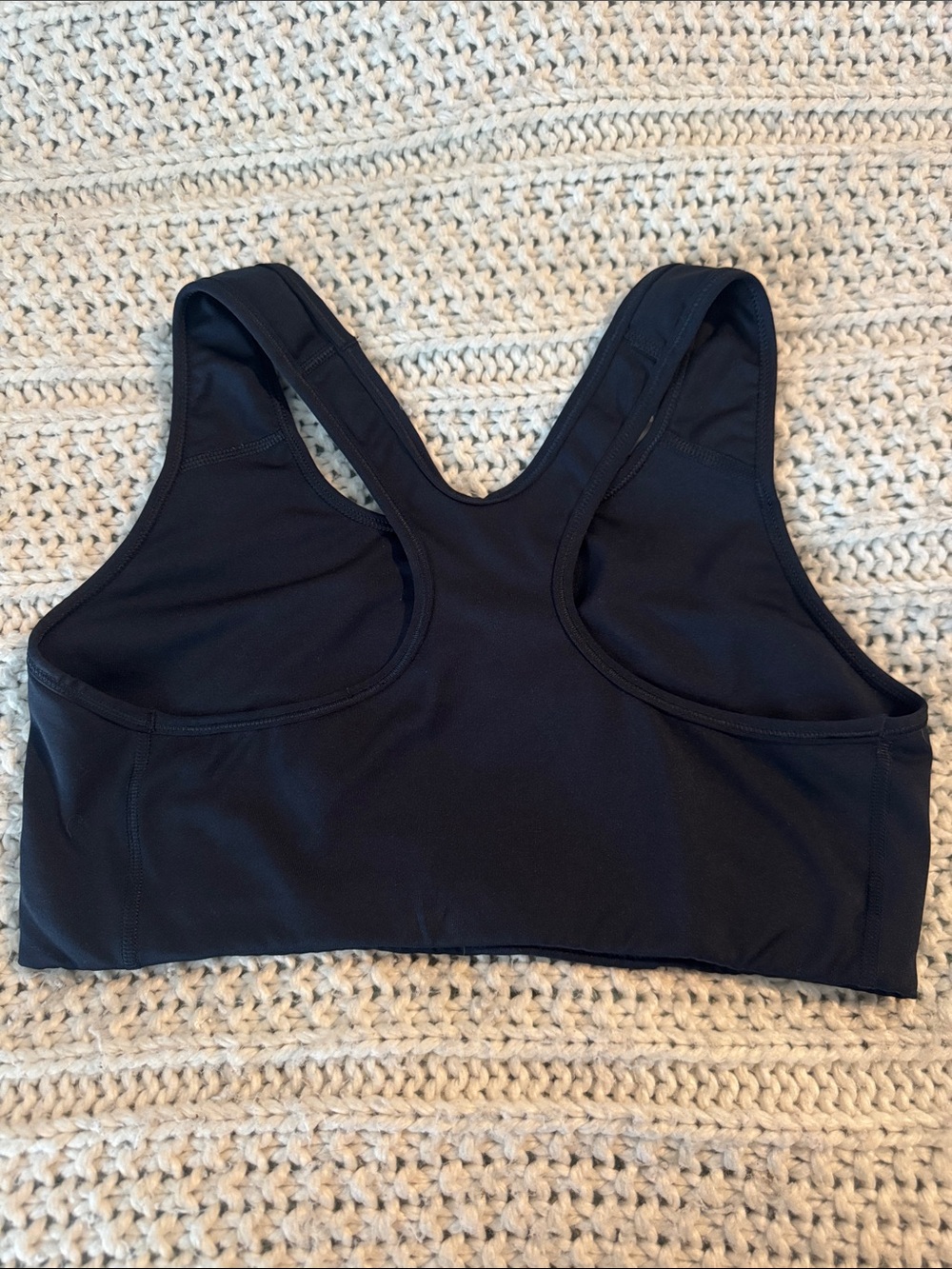 Nike Navy Racerback Sports Bra with White Swoosh - Picture 4 of 6